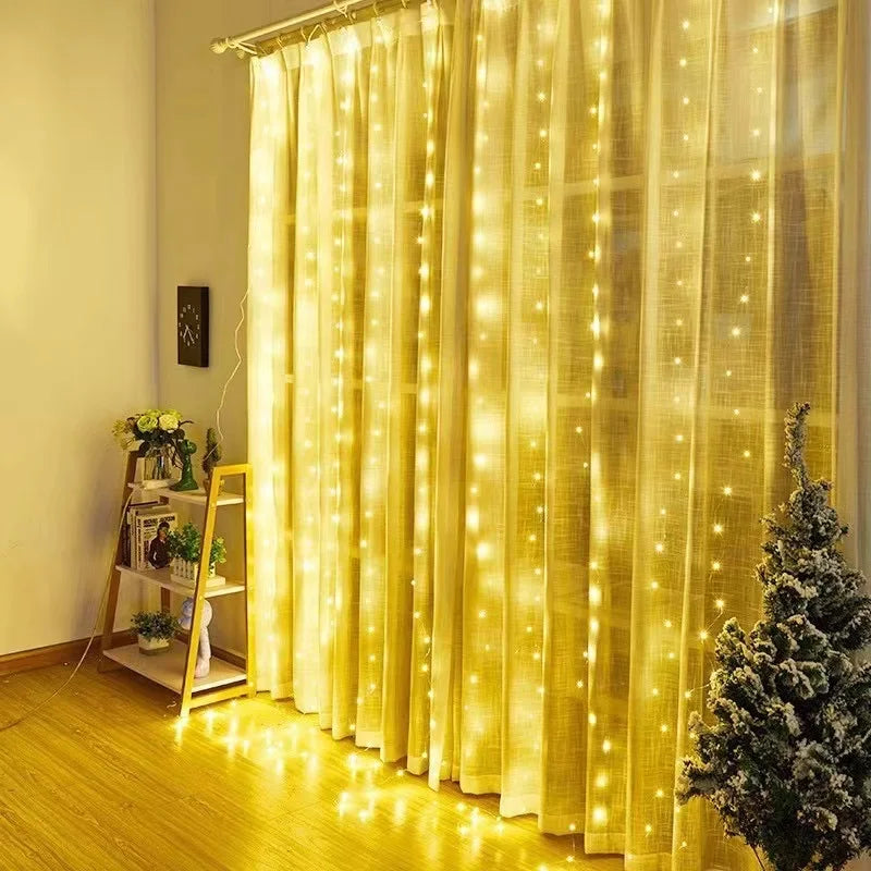 christmas lights decorations lamp holiday lighting USB Holiday Curtain Garland Lamp fairy lights lights decoration led light