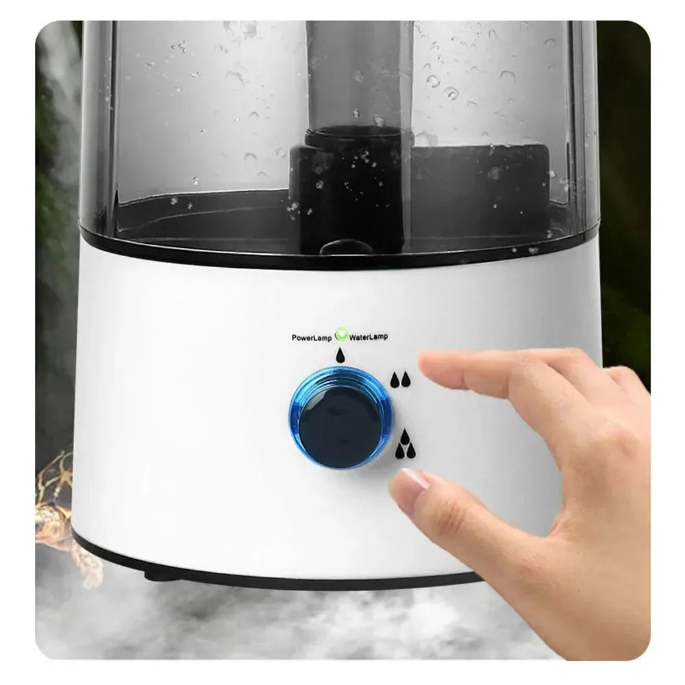 Reptile Fogger Humidifier Auto Shutdown Anti Dry Large Capacity for Turtle Chameleon Gecko Snake Terrarium Misting Machine