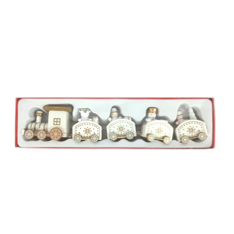 Wooden Christmas Small Train Xmas Ornaments Merry Christmas Decor For Home Happy New Year 2025 Creative Kids Naviidad Gifts Gift