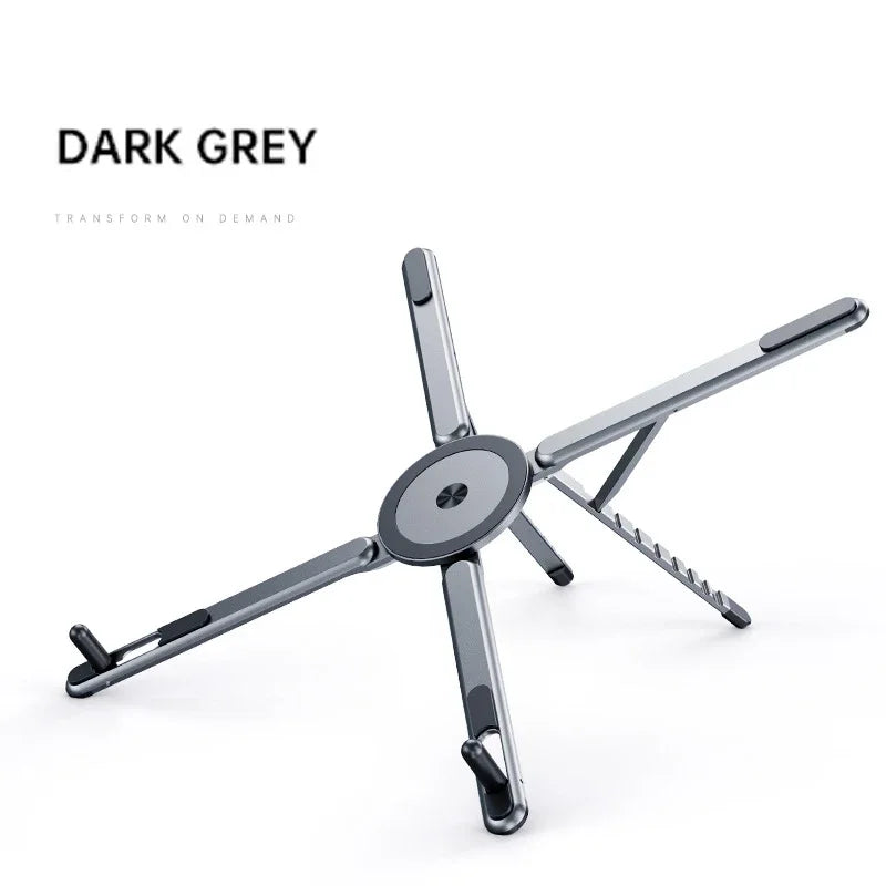 Foldable Aluminum Laptop & Tablet Stand – Portable Adjustable Holder