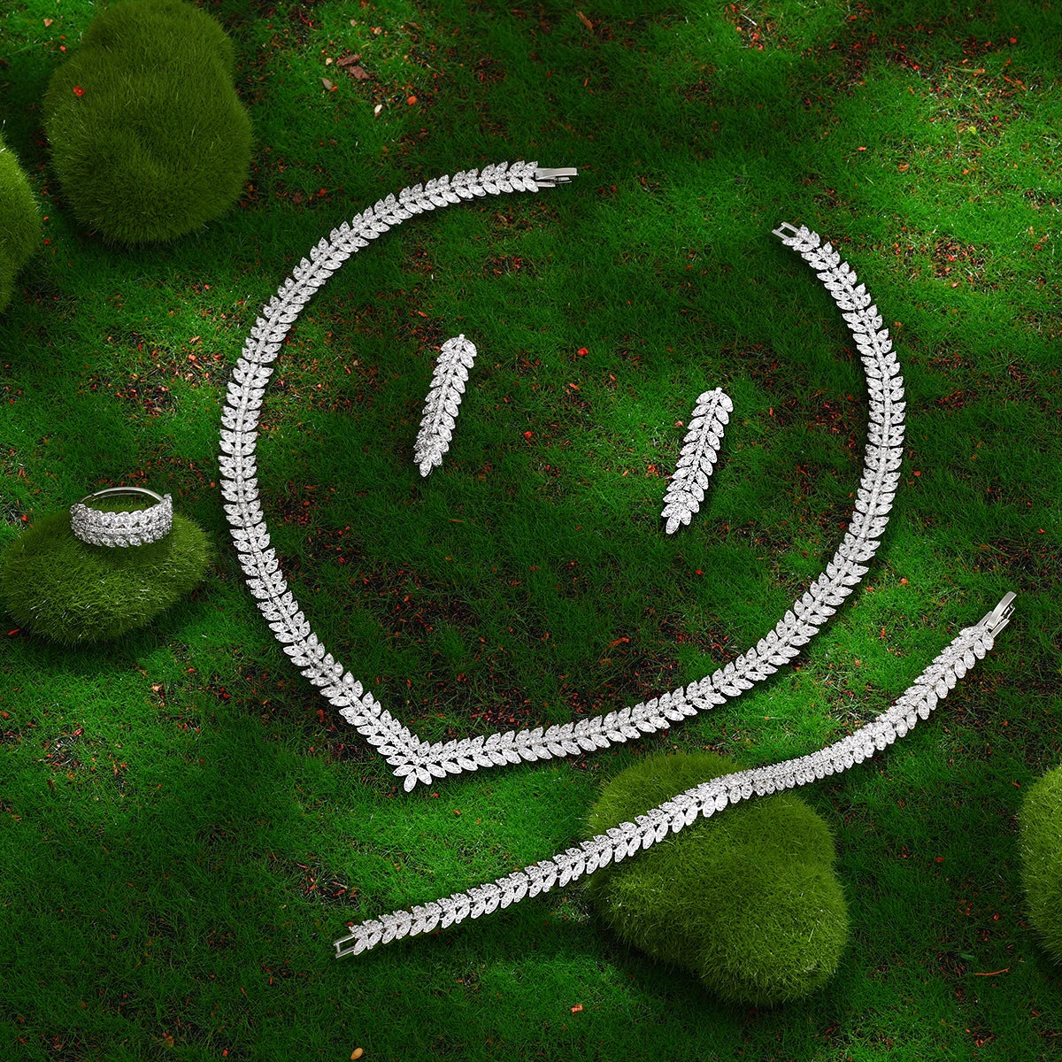 2023 Hot Selling Cubic Zirconia Bridal Wedding Jewelry Set Bridal 4-piece Set Women's Jewelry Set Jewelry Brand Reproduction