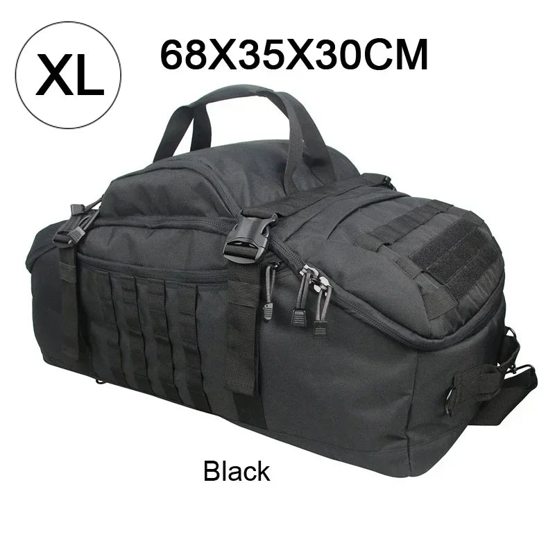 Large Tactical Duffle Backpack 30L–80L Travel Bag