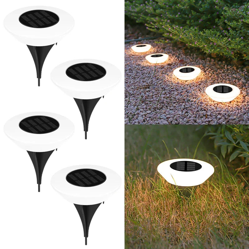 1/4Pack Solar Lights LED Lawn Lamp Outdoors Floor Lamp Landscape Light with On/Off  for Garden Pathway Yard Deck Camping Decor