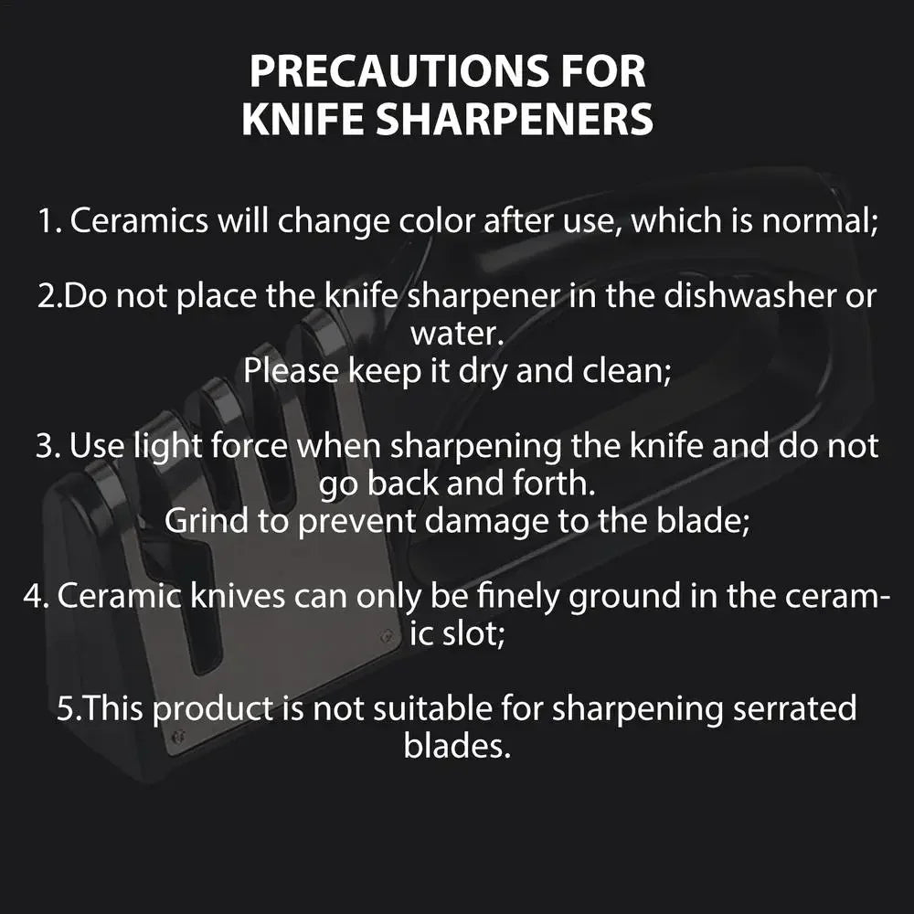 Kitchen 4 Segment Knife Sharpener Multifunctional Portable Non-slip Base Knife Sharpener Household Kitchen Gadgets Accessories