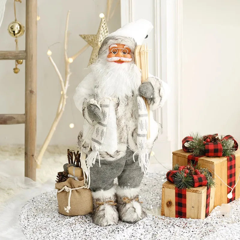 60CM Large Santa Claus Dolls Ornaments Standing Santa Figurine Doll Christmas Home Decoration Kids Gift navidad home decor