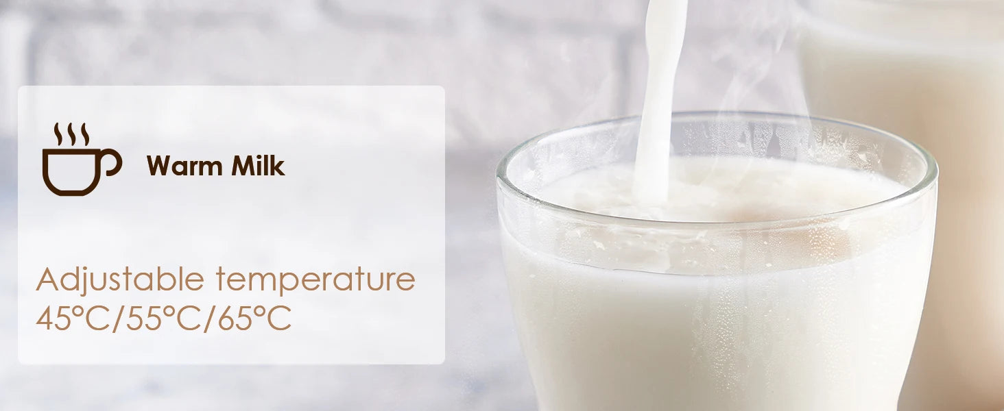 BioloMix 5-in-1 Smart Milk Frother w/LED Touch Display, Style Foam for Coffee & Lattes,Hot And Cold Foam Maker