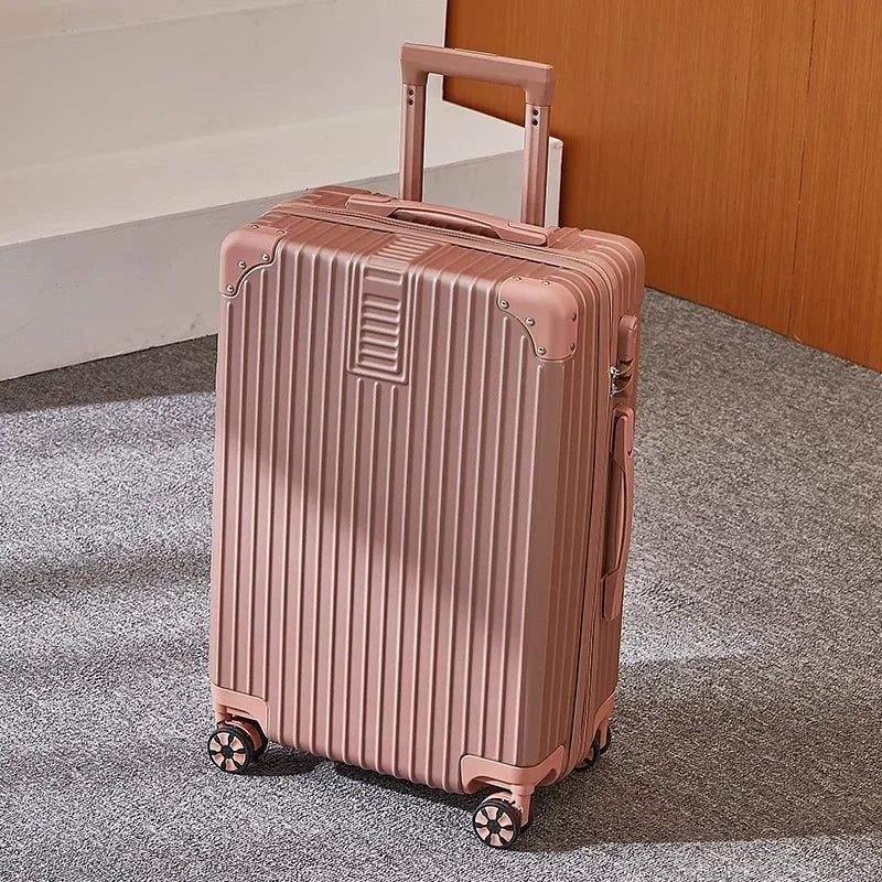 Aluminum Alloy Carry-On Luggage with Cup Holder Spinner Case