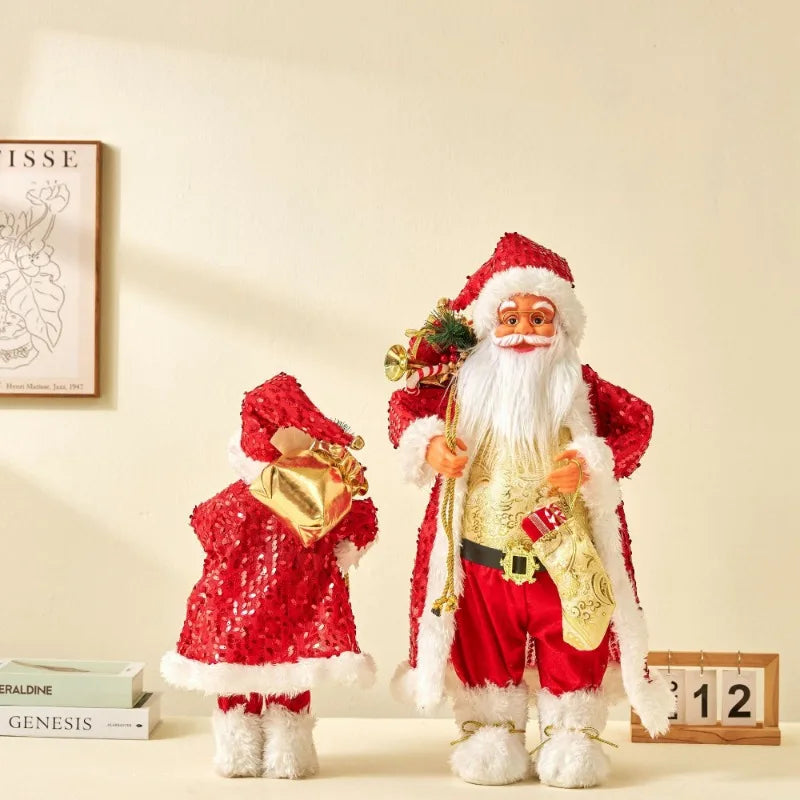 60CM Large Santa Claus Dolls Ornaments Standing Santa Figurine Doll Christmas Home Decoration Kids Gift navidad home decor