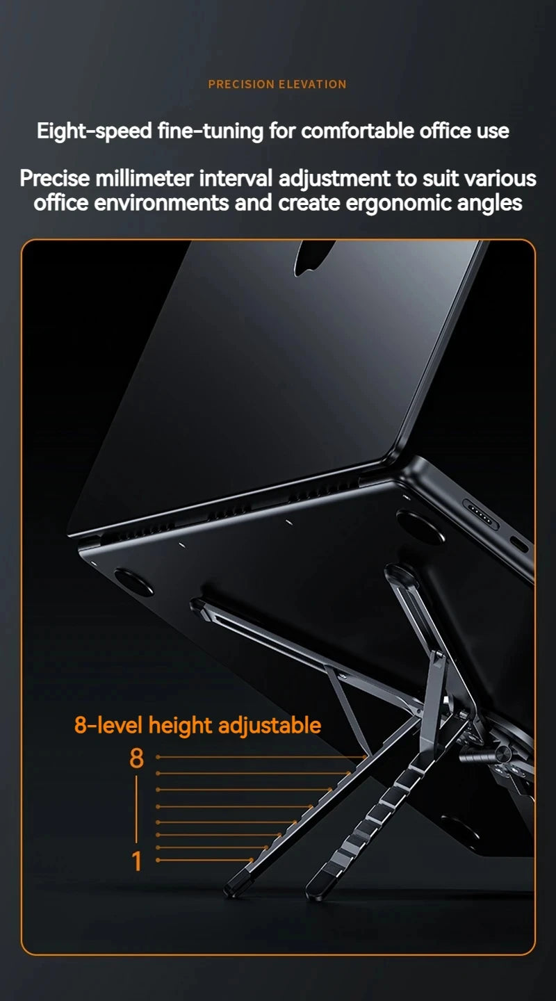 Foldable Aluminum Laptop & Tablet Stand – Portable Adjustable Holder