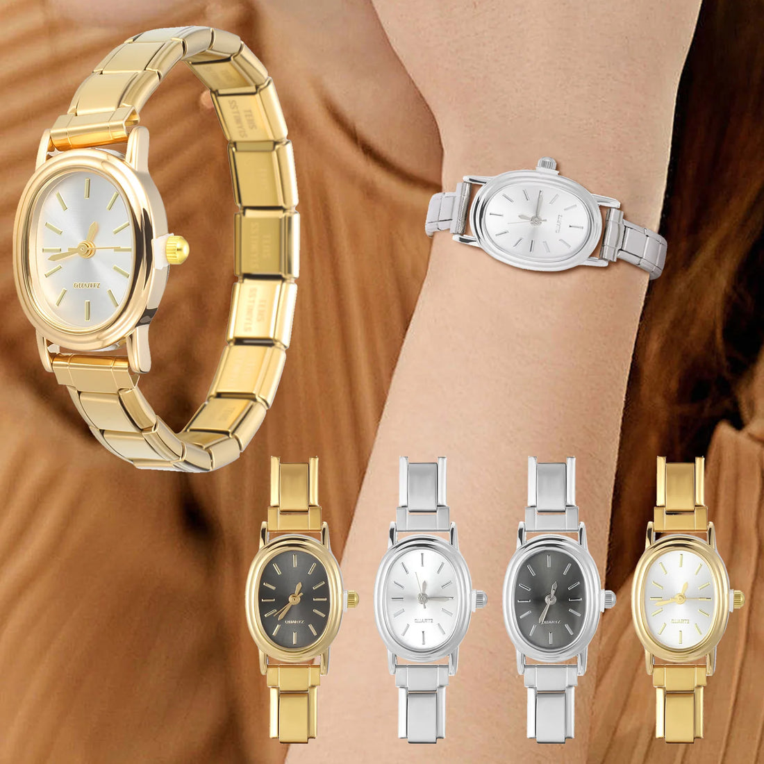 Men Women Stainless Steel Simple Watch Fit 9mm Bracelet For Student Friend Wife Birthday DIY Fashion Jewelry Gifts Dropshipping