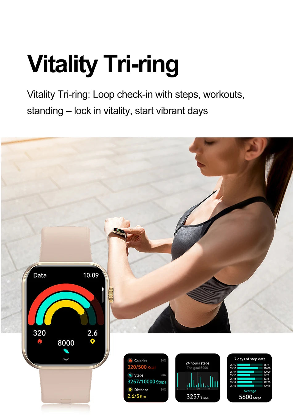 Bluetooth Call Smartwatch with Heart Rate