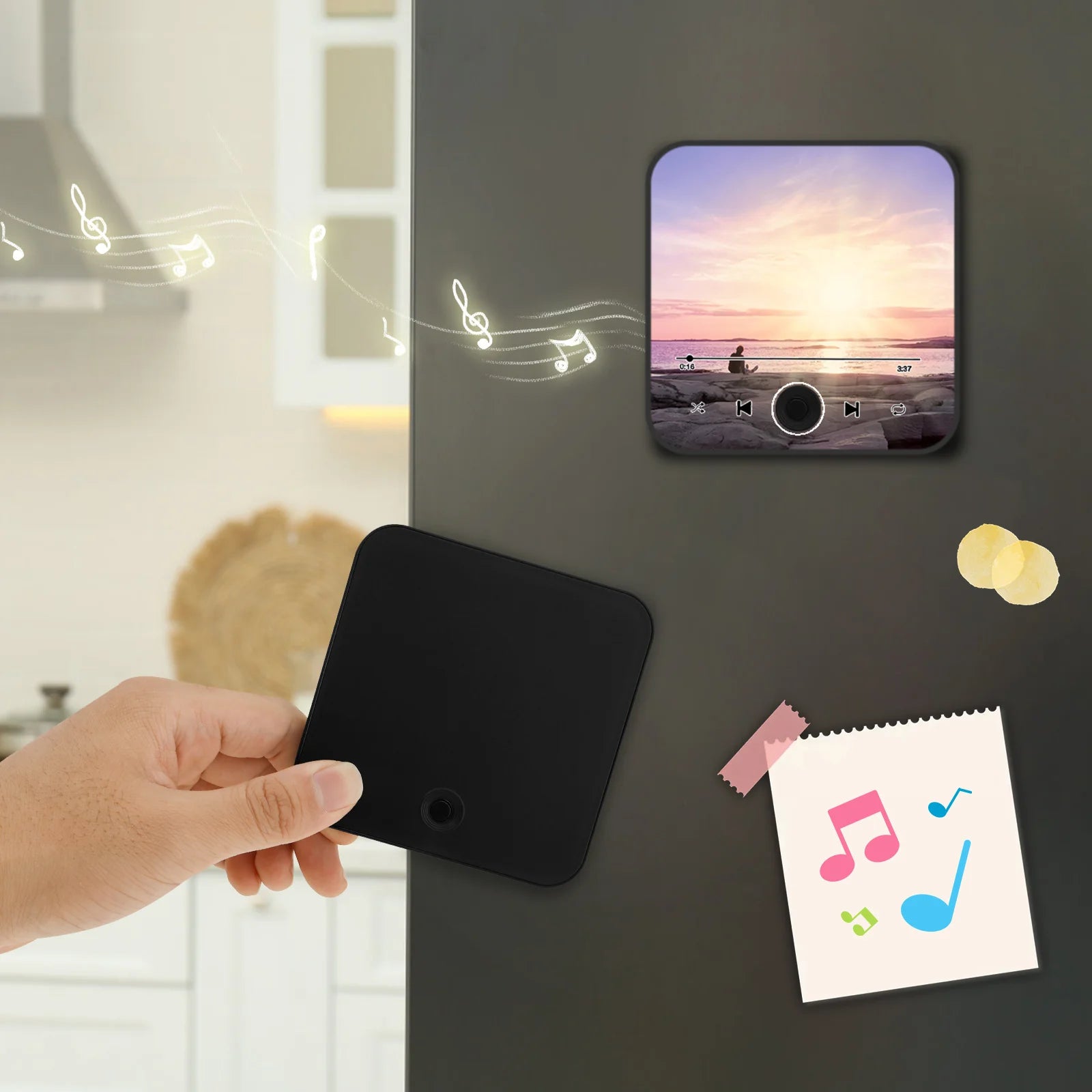 Personalized Music Player Fridge Magnet DIY Photo Album Fridge Stickers Plaque Magnet Player for Home Decoration Christmas Gifts