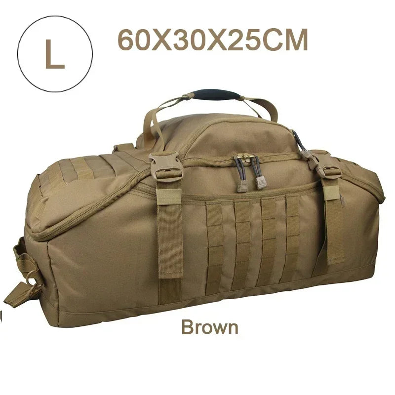 Large Tactical Duffle Backpack 30L–80L Travel Bag