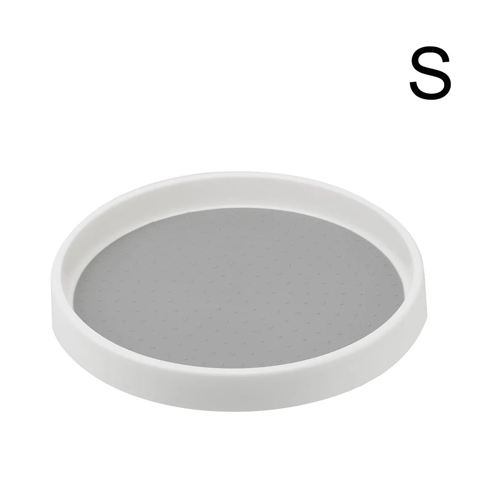 Kitchen Spinning Organizer Rotating Tray 1-Tier Spice Rack Round Shelf Condiment Storage Racks Pantry Cabinet Turntable