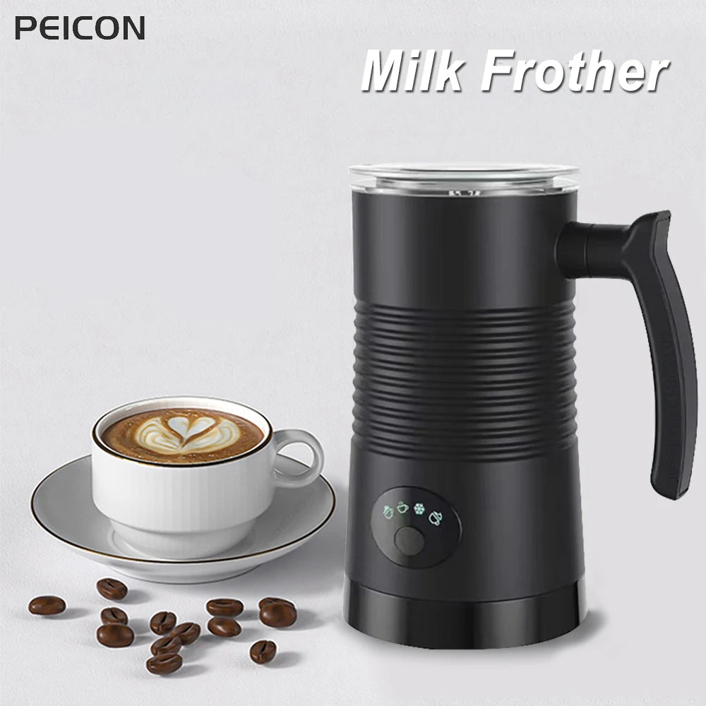 Electric Milk Frother 4 in 1 Hot and Cold Foam Maker for Milk Automatic Rotary Foamer for Coffee Cappuccino Latte Milk Frother