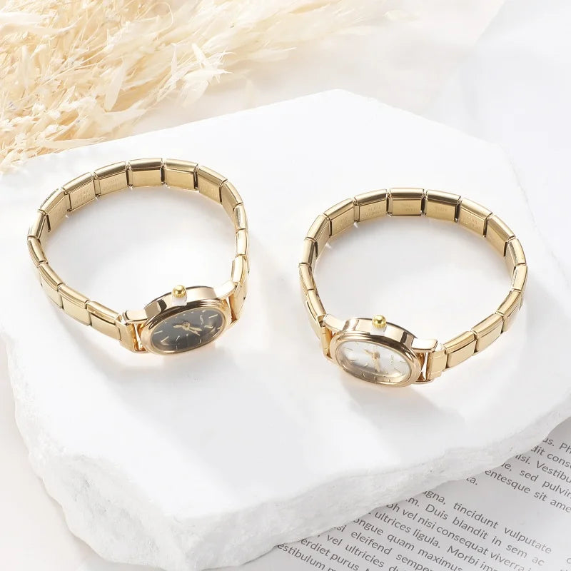 Men Women Stainless Steel Simple Watch Fit 9mm Bracelet For Student Friend Wife Birthday DIY Fashion Jewelry Gifts Dropshipping