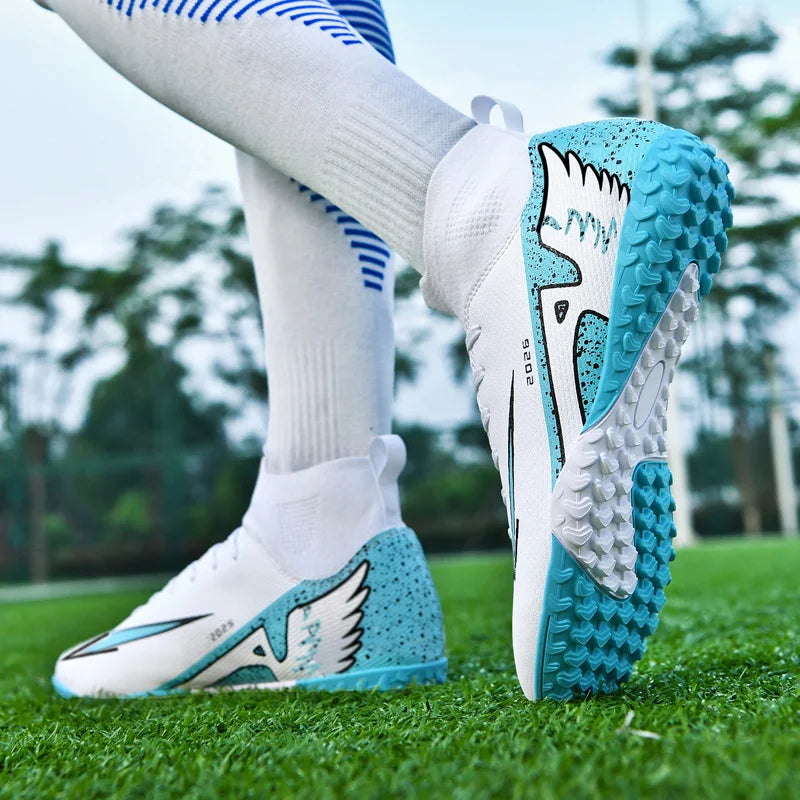 Men’s Soccer Shoes – High Ankle, Non-Slip, Ultralight Boots