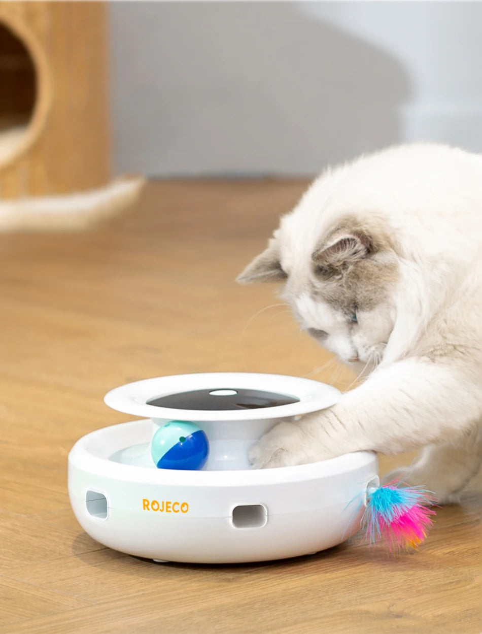 2-in-1 Smart Interactive Cat Toy Set Feather