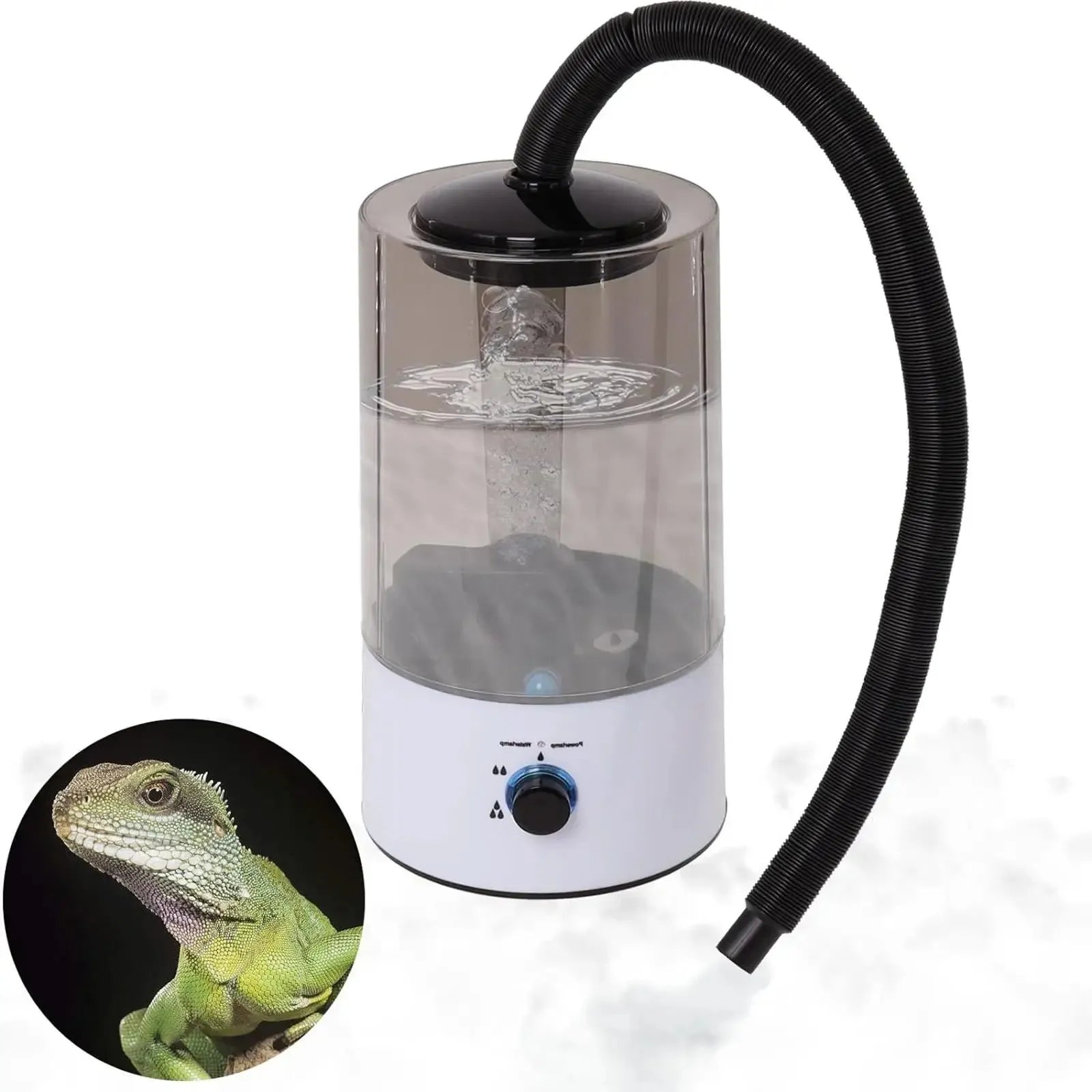 Reptile Fogger Humidifier Auto Shutdown Anti Dry Large Capacity for Turtle Chameleon Gecko Snake Terrarium Misting Machine