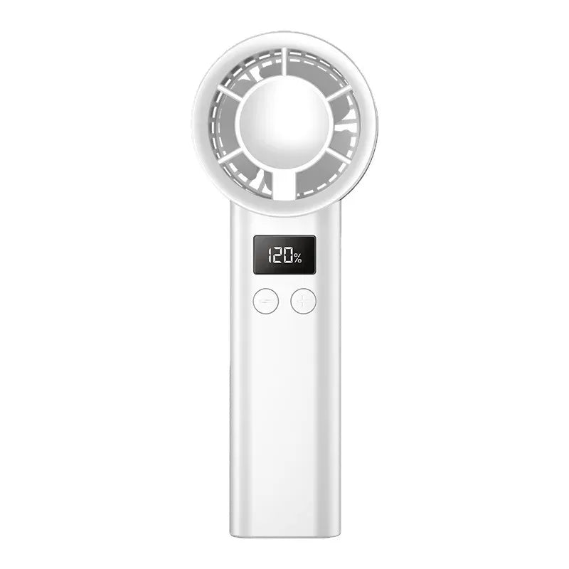 120 Wind Speeds Bladeless Portable Hand Fan USB Rechargeable Mini Handheld High-Speed Personal Fan for Eyelash Makeup