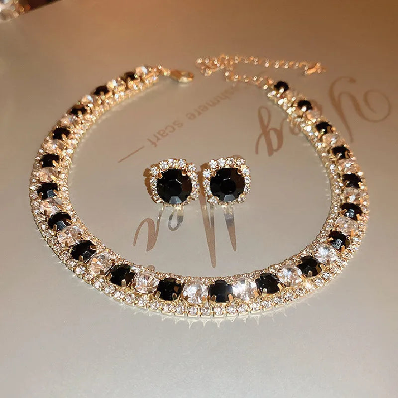 Crystal Necklace & Earrings Set for Women