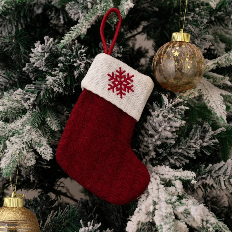 Christmas Alphabet Knitting Sock Christmas Tree Ornament Christmas Decoration For Home 2025 Noel New Year 2026 Xmas Gift