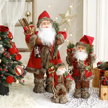 60CM Large Santa Claus Dolls Ornaments Standing Santa Figurine Doll Christmas Home Decoration Kids Gift navidad home decor