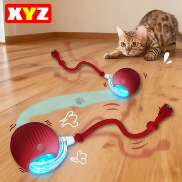 Smart Interactive Cat Ball Toy with Faux Tail