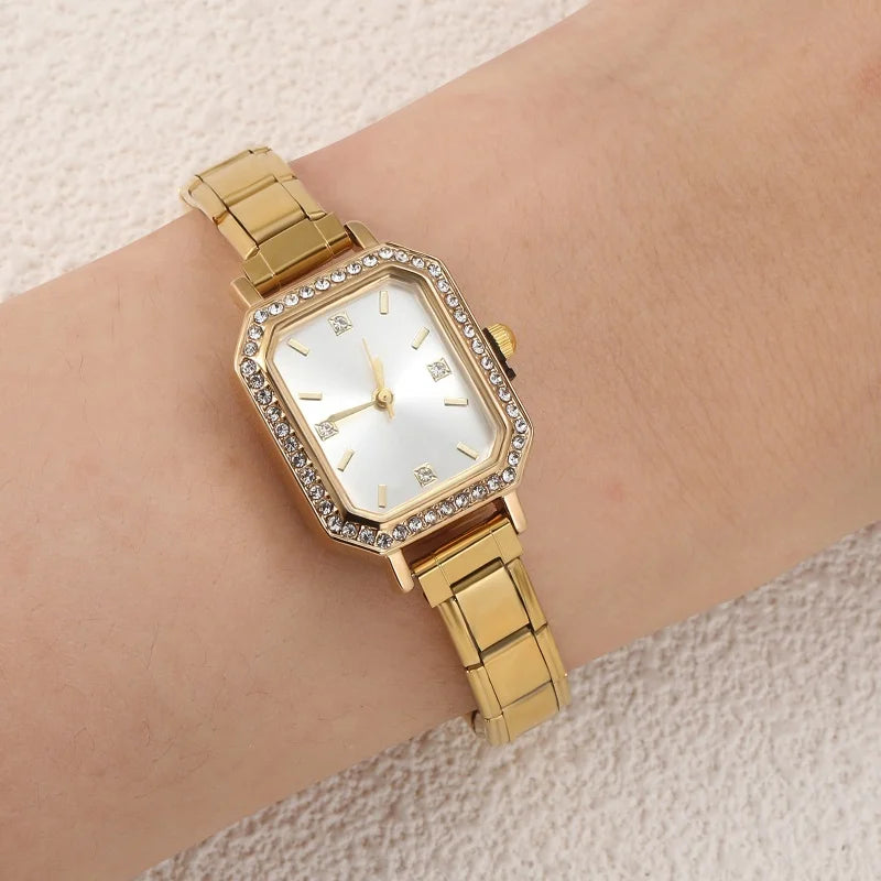 2025 New Fashion 1PC Men Women's Stainless Steel Round Simple Watch Bracelet Bangle For Friend Wife Birthday Gift DIY Jewelry