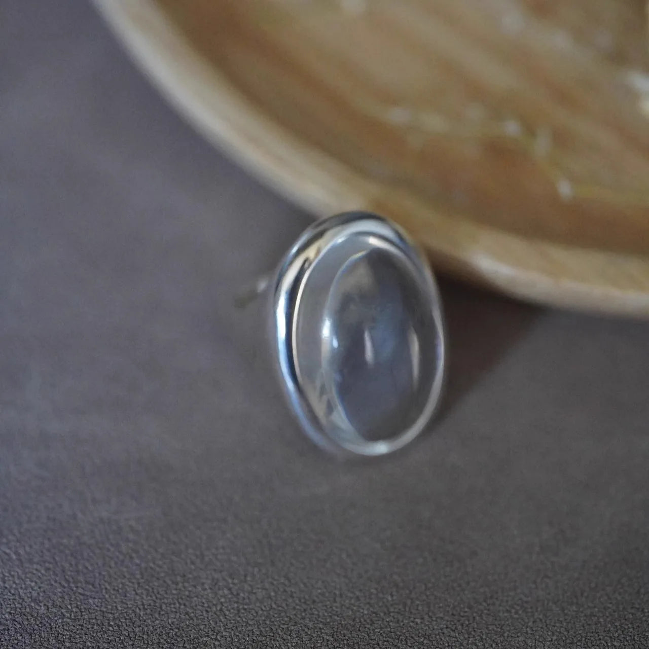 PANJBJ 925 Sterling Silver Geometry Crystal Ring For Women Ellipse Exaggerated Punk Water Drop Open Jewelry Gift Dropshipping