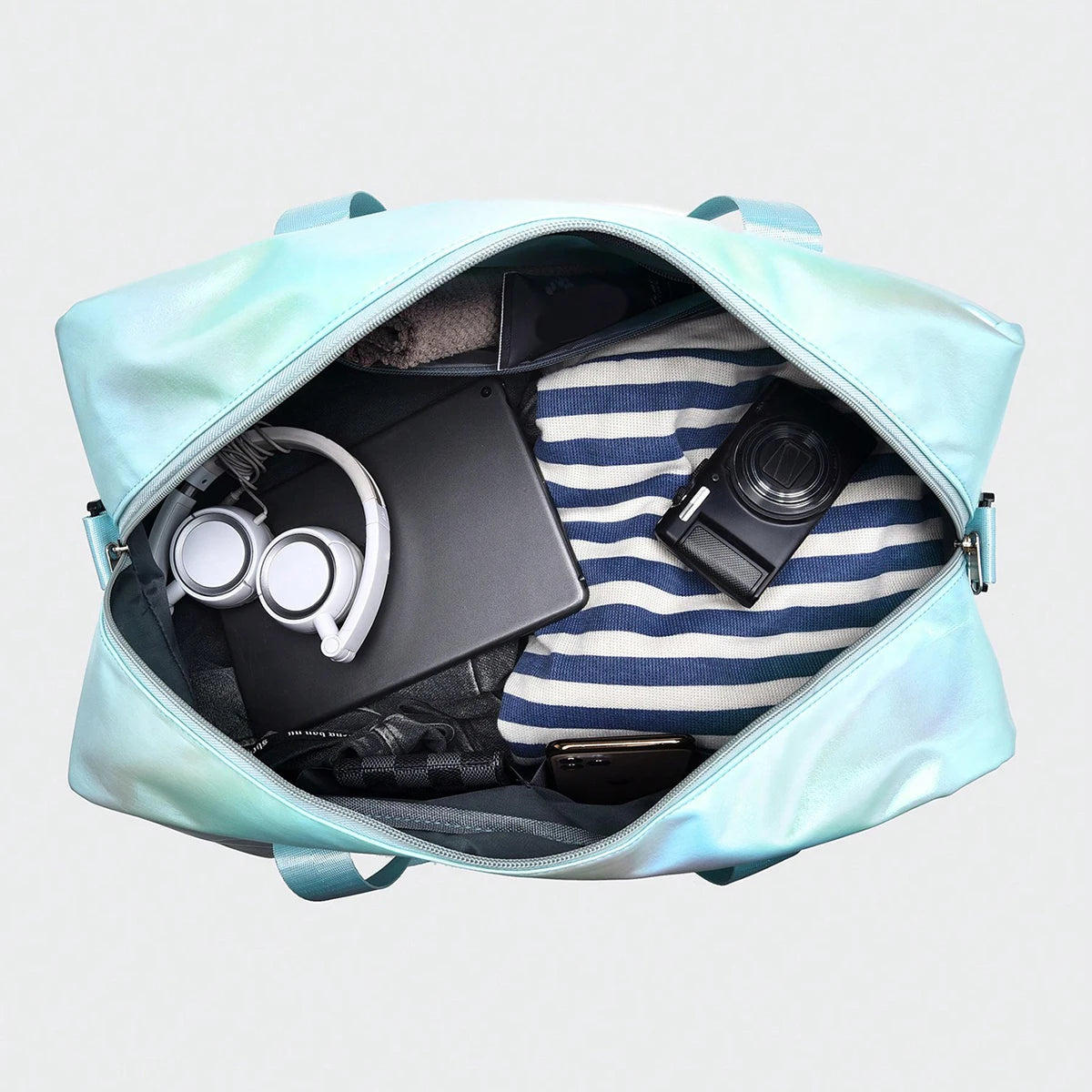 Gorgeous colorful holiday luggage travel duffel bag, large capacity fitness sports yoga bag, hospital weekend carry-on handbag