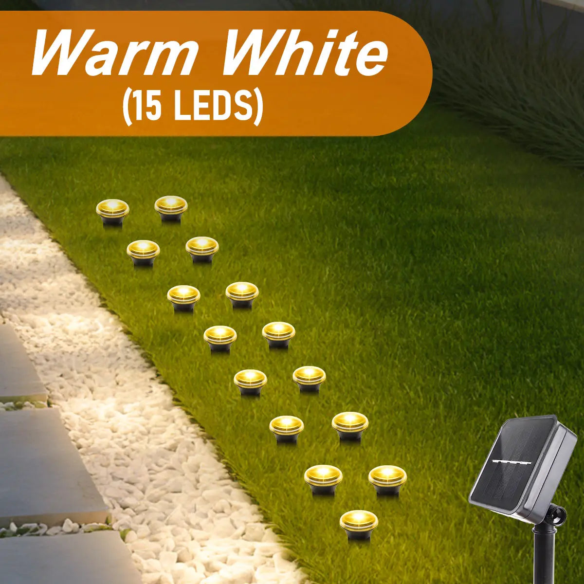 LED Solar Lights 8 Modes Outdoor Solar Garden Lights Waterproof Lawn Pilot Lamps for Trails Camping Yards Decorative Lighting
