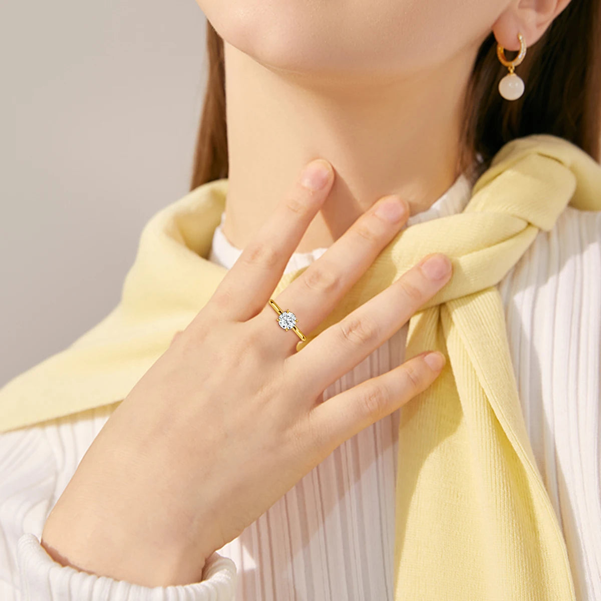 1ct 2ct 3ct 5ct D Color VVS1 Moissanite Ring Engagement Silver 925 Luxury Jewelry With Certificate Woman Wedding Gift Wholesale