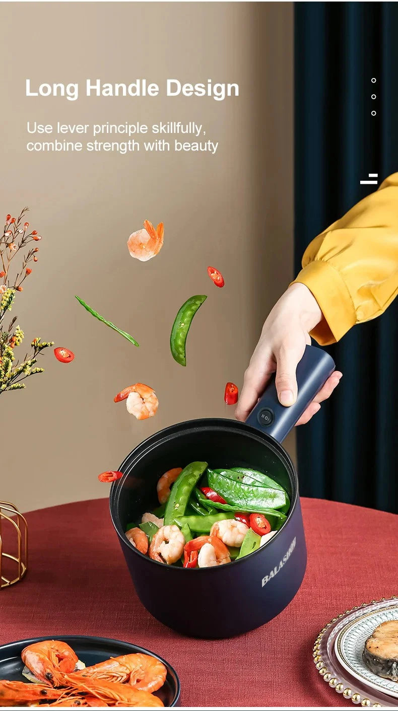 Mini Electric Cooker Multi-Function All-In-One Pot Single Double Layer Household Noodle Cooker Non-Stick Hot Pot Kitchen Tool