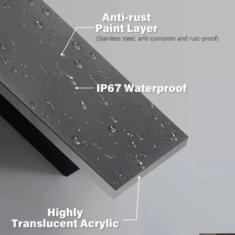 Waterproof outdoor wall lamp LED Long Linear lighting IP65 Aluminum for Garden Garage porch Sconces Fixtures 110V 220V Luminaire