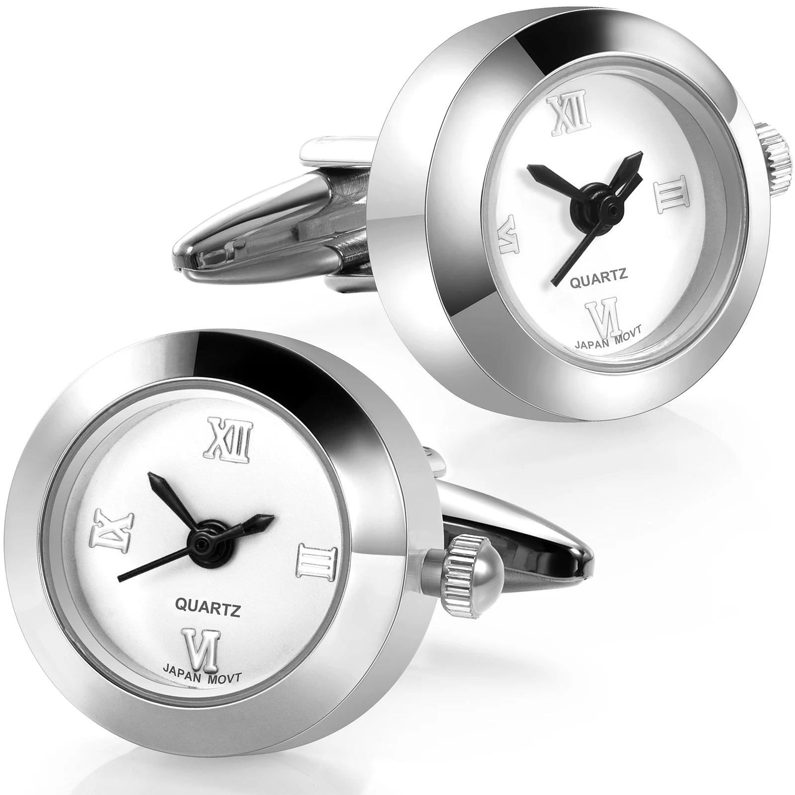 Battery Digital Watch Cufflinks Men's Lepton Real Clock Cufflinks Watch Cufflinks Men's Jewelry