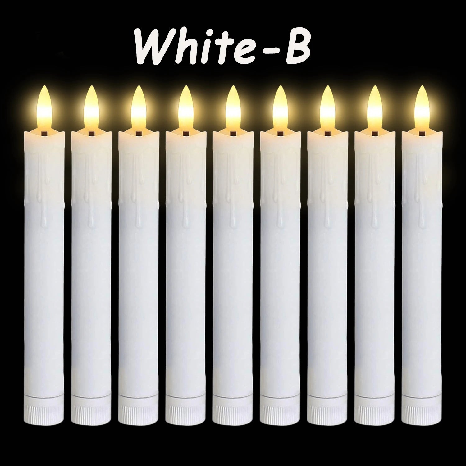 12-300 pcs Flameless Taper Candles LED Candles 7.5in Battery Operated for Wedding Decoration Candle for Holiday/Church/Christmas