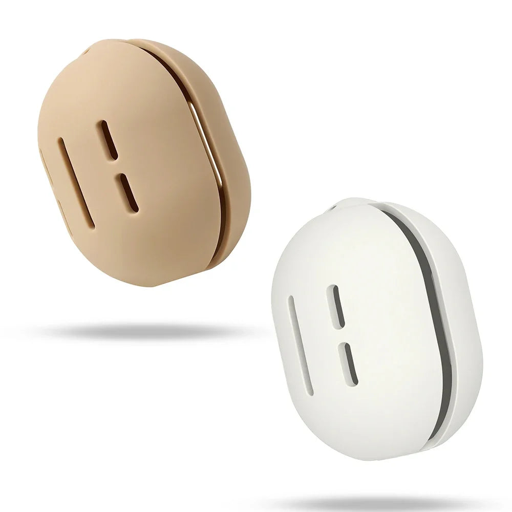 2pcs Cosmetic sponge holder, beauty mixer holder, travel cosmetic sponge storage box, silicone shatterproof cosmetic sponge box.