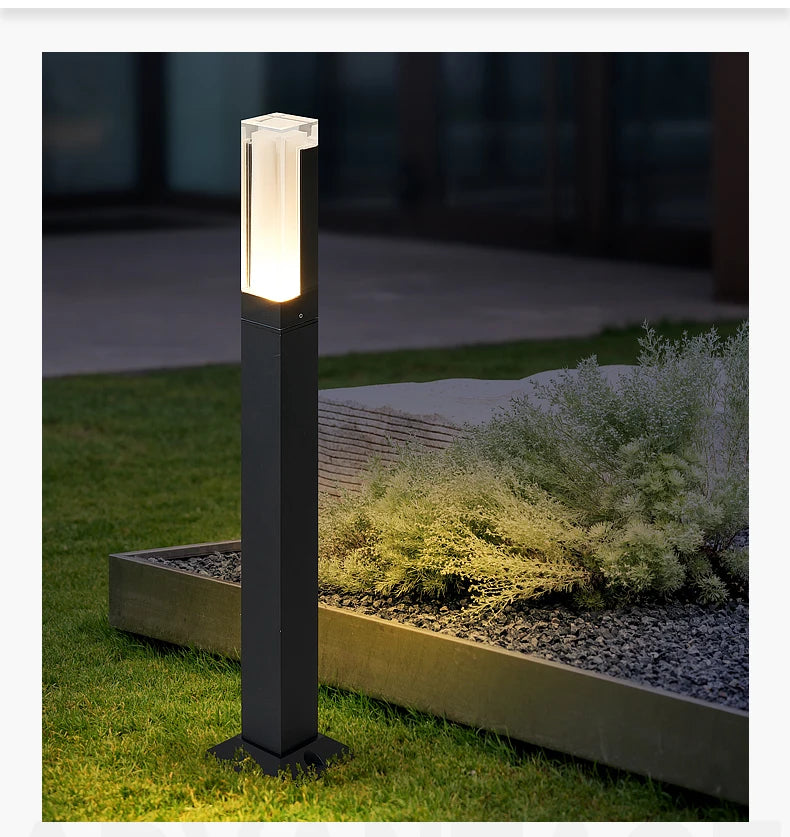 Waterproof IP65 LED Lawn Light 110V 220V Aluminum Acrylic Street light 30 40 60 80 100CM For Garden Courtyard Villa Lighting