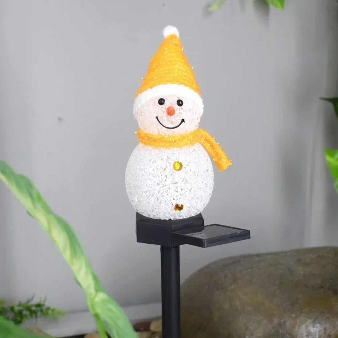 LED Christmas Solar Garden Decoration Light Solar Powered Snowman Lawn Light Outdoor Away Courtyard Terraces Decorative Lamp