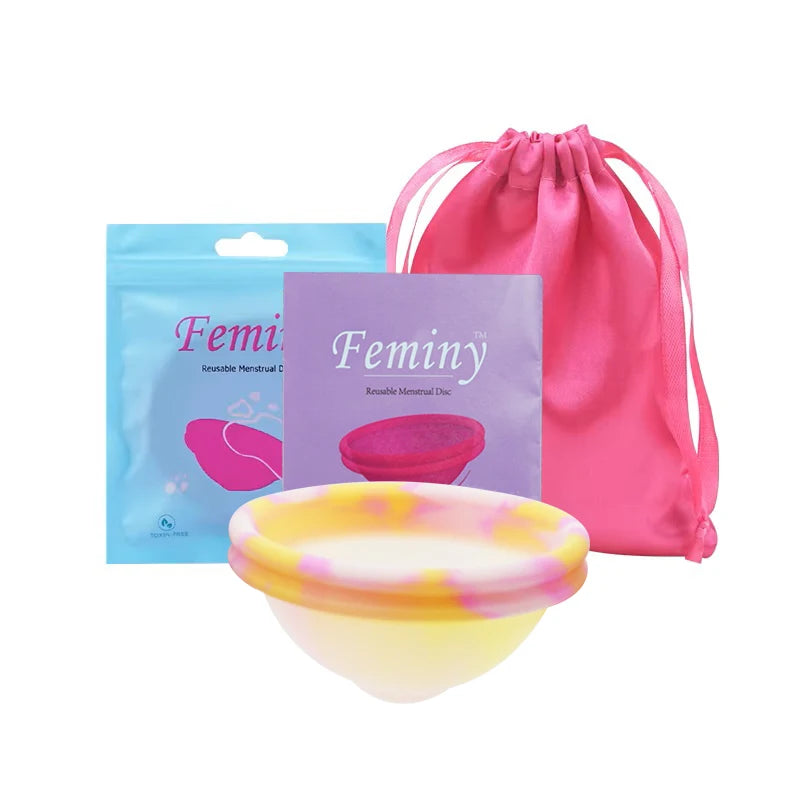 Medical Silicone Menstrual Disc With String Menstrual Cup Period Menstrual Collector Menstruation Disk Women Health Care Hygiene