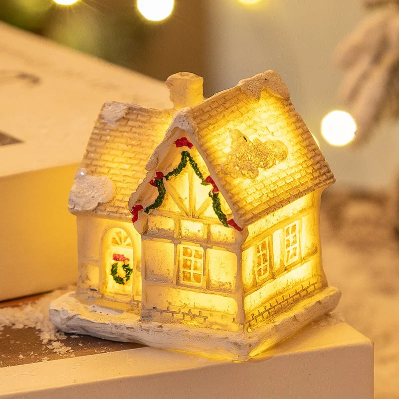 Christmas Decorations LED Night Lights Luminous Landscape House Children's Gift Christmas New Year Ornaments Festival Lighting