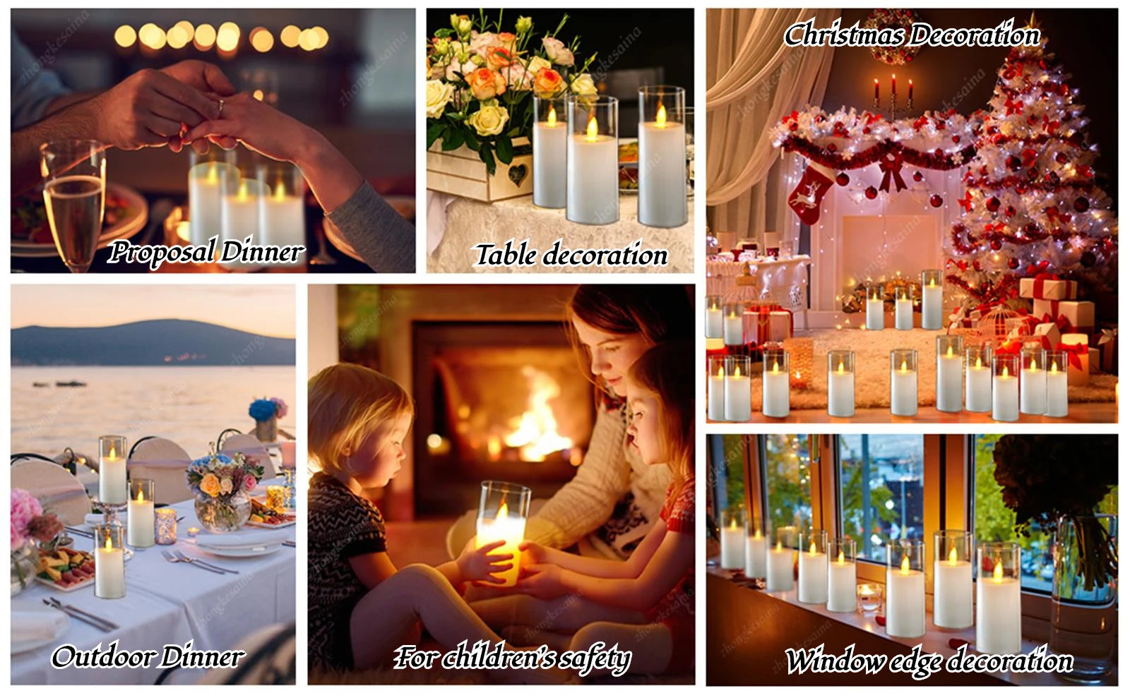 10-180PCS Wedding Led Candles Artificial Candles Led Flickering Flameless Candles with Batteries Operated Home Decor Acrylic Cup