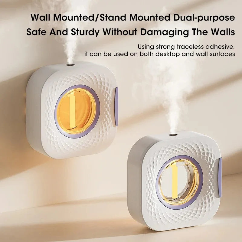 Smart Aroma Diffuser Air Purifier Digital Display 4 Gears USB Charging Wall Mount Tabletop Plant Essential Oils for Living Room