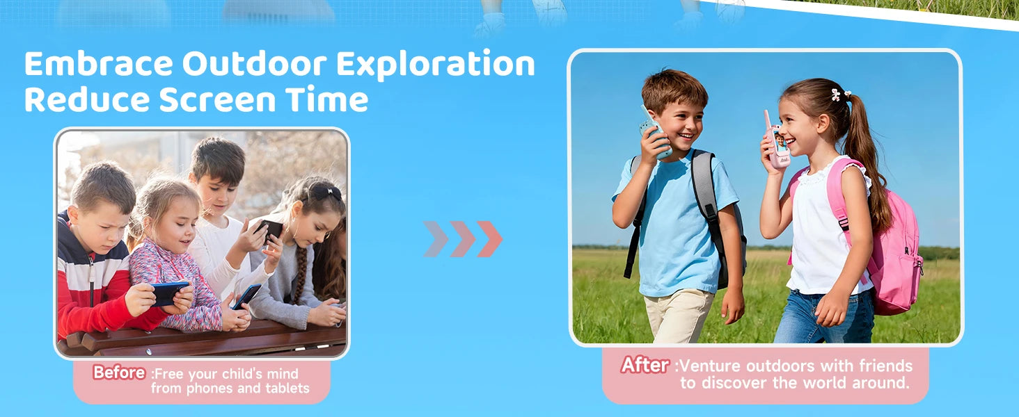 Video Walkie Talkies for Kids 2 Pack Rechargeable Toddler Toys  for Indoor Camping Travel  Birthday Gfits for Kids Ages 3-12