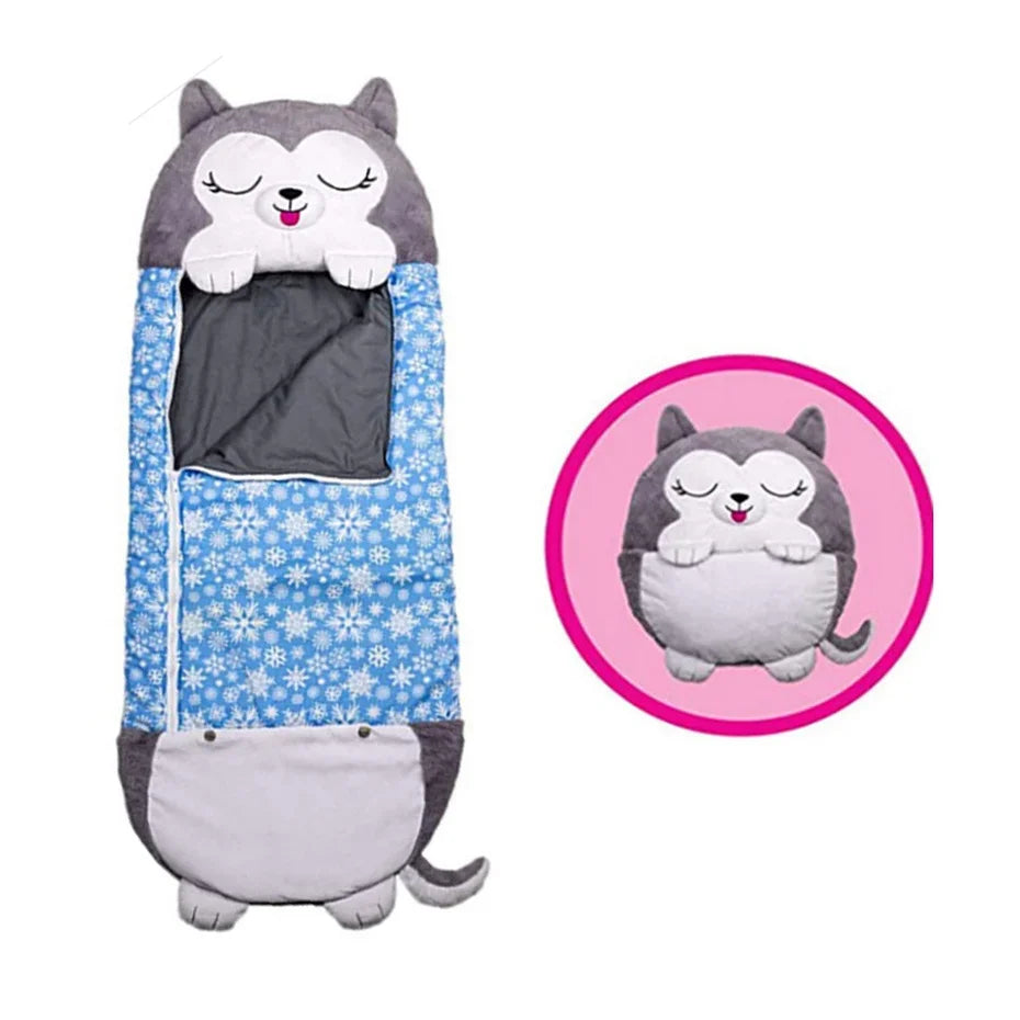 Kids Animal Sleeping Bag Plush Pillow Sleep Sack