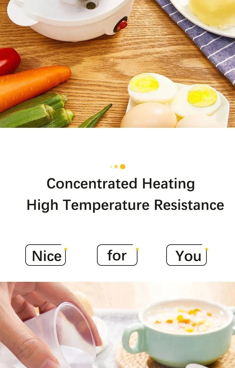 Electric Egg Cooker Automatic Steamer Double Layer Multi Function Breakfast Machine Mini Kitchen Appliance for Boiling Poaching
