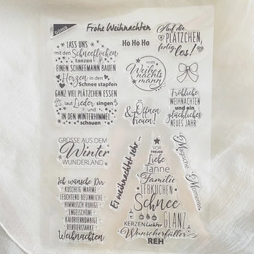 German word merry christmas clear stamp Transparent Silicone Stamp For Scrapbooking Photo Album Decoration seal stamp