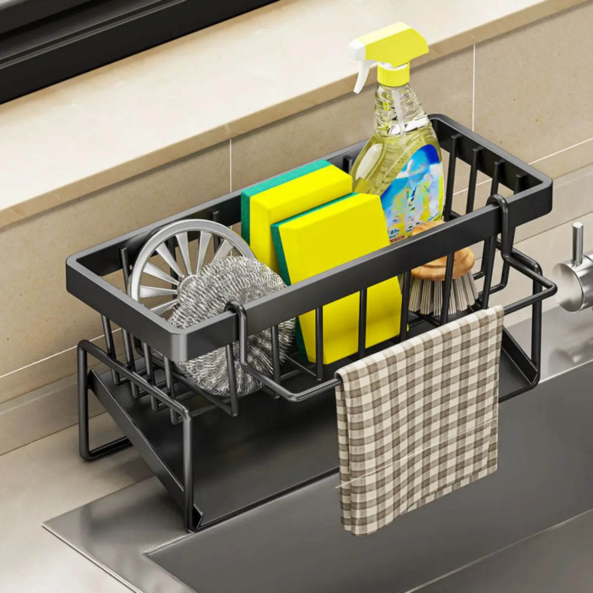 home kitchens Sink rack organizers solutions storage shelves accessories kitchenware kitchen shelf ledge