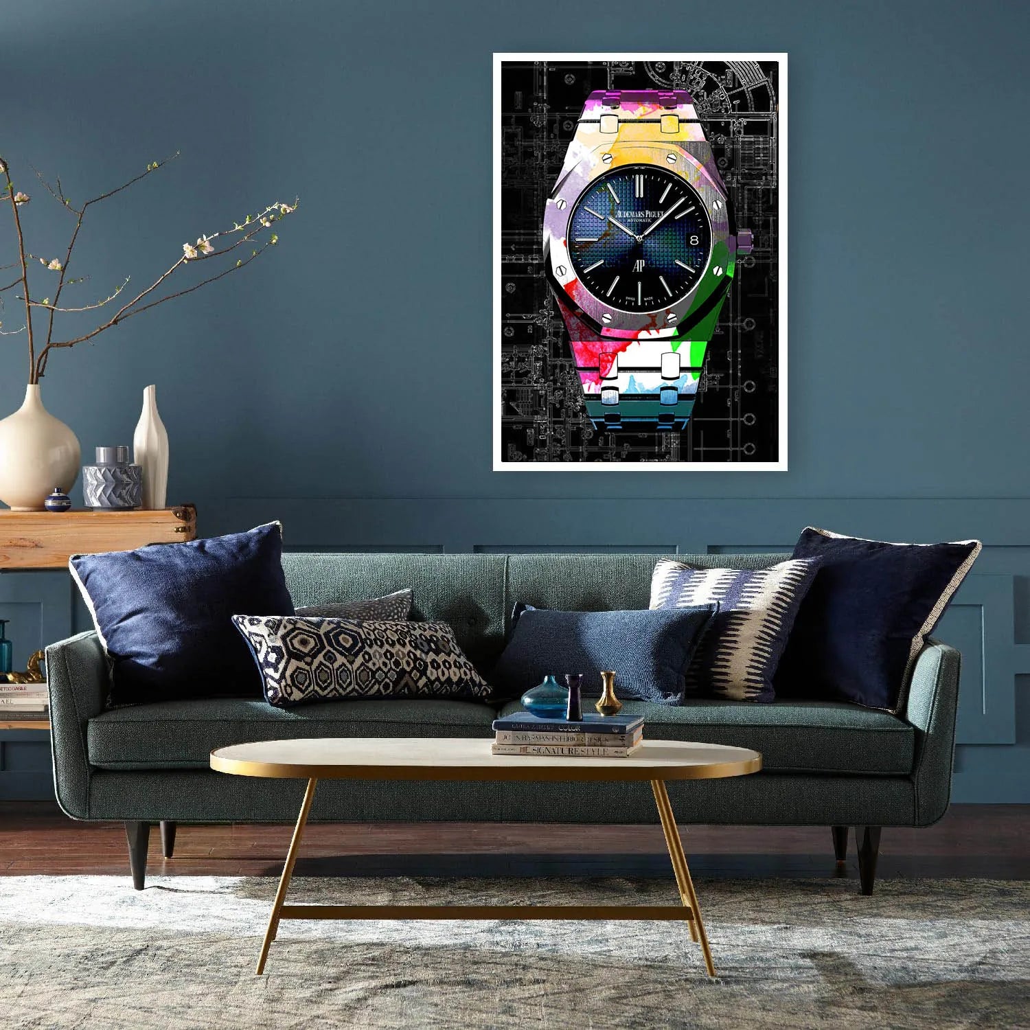 Abstract Luxury Watch Poster Printing, Fashion Watch Canvas Wall Art For Living Room, Office and Home Decoration